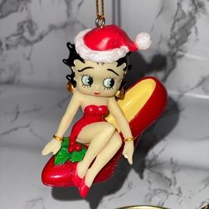 Betty Boop Christmas shoe ornament
